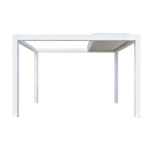 Pergola Bioclimatica in Alluminio con Lamelle Orientabili Motorizzate 400x400x250 cm - ELUNMIRA Pergola Bioclimatica in Alluminio con Lamelle Orientabili Motorizzate 400x400x250 cm - ELUNMIRA