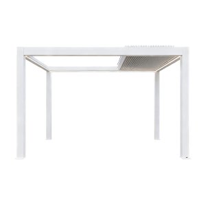 Pergola Bioclimatica in Alluminio con Lamelle Orientabili Motorizzate 400x400x250 cm - ELUNMIRA Pergola Bioclimatica in Alluminio con Lamelle Orientabili Motorizzate 400x400x250 cm - ELUNMIRA