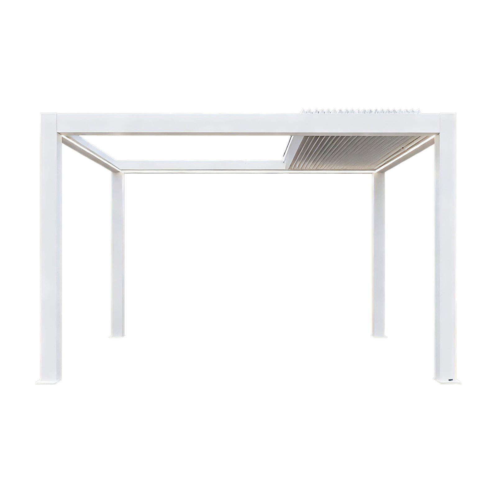 Pergola Bioclimatica in Alluminio con Lamelle Orientabili Motorizzate 400x400x250 cm - ELUNMIRA Pergola Bioclimatica in Alluminio con Lamelle Orientabili Motorizzate 400x400x250 cm - ELUNMIRA