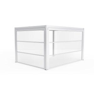 Parete Laterale in PVC Trasparente per Pergola Bioclimatica 270x9x238 cm - ALULNOR Parete Laterale in PVC Trasparente per Pergola Bioclimatica 270x9x238 cm - ALULNOR