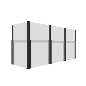Frangivento in Vetro Elevabile con Palo Adattatore per Pergola Bioclimatica 90x10x110/180 cm - ORULVEN Frangivento in Vetro Elevabile con Palo Adattatore per Pergola Bioclimatica 90x10x110/180 cm - ORULVEN
