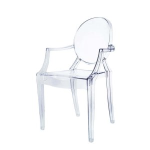 Sedia Trasparente in Policarbonato con Braccioli 55x54x93h cm - CANNES Sedia Trasparente in Policarbonato con Braccioli 55x54x93h cm - CANNES
