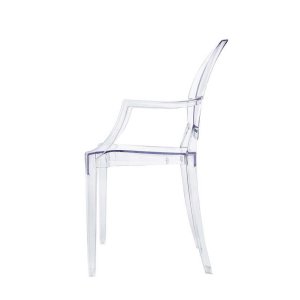Sedia Trasparente in Policarbonato con Braccioli 55x54x93h cm - CANNES Sedia Trasparente in Policarbonato con Braccioli 55x54x93h cm - CANNES