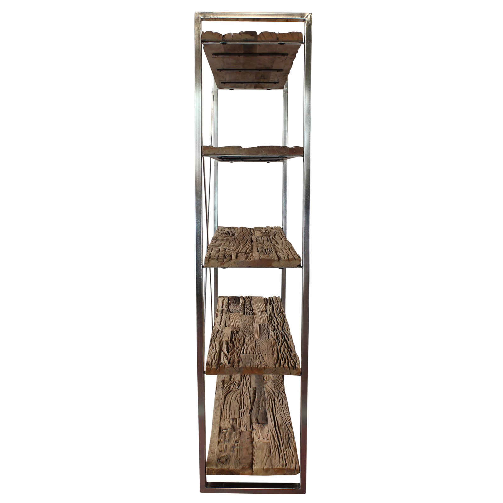 Libreria industriale a 5 ripiani in legno e metallo 118x37x218 cm - FALATIS Libreria industriale a 5 ripiani in legno e metallo 118x37x218 cm - FALATIS