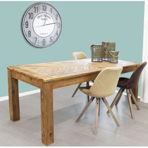Orologio da parete XL in legno di pino cm 92x6x92 - LEYTON