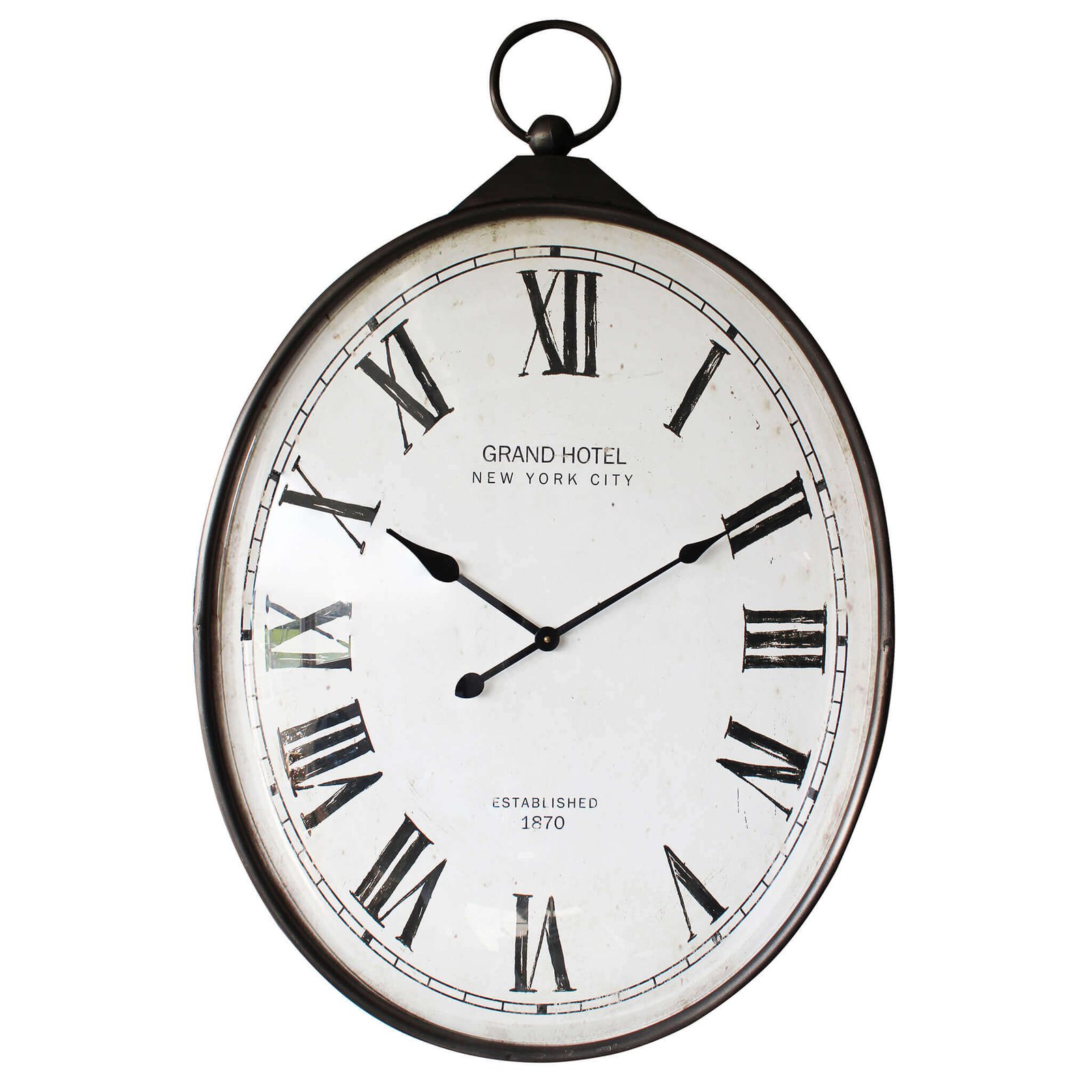 Orologio da parete XL vintage in acciaio e vetro bianco 66x17,5x102 cm - CHET Orologio da parete XL vintage in acciaio e vetro bianco 66x17,5x102 cm - CHET
