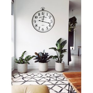 Orologio da parete XL in acciaio e vetro bianco 92x8,7x105,5 cm - CARL Orologio da parete XL in acciaio e vetro bianco 92x8,7x105,5 cm - CARL