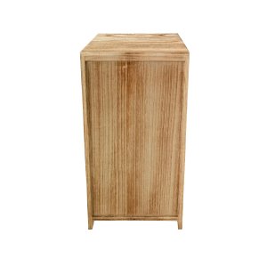 Mobiletto in Legno con 3 Cassetti in Vimini Intrecciato 35x30x62 cm - FALERNOR Mobiletto in Legno con 3 Cassetti in Vimini Intrecciato 35x30x62 cm - FALERNOR