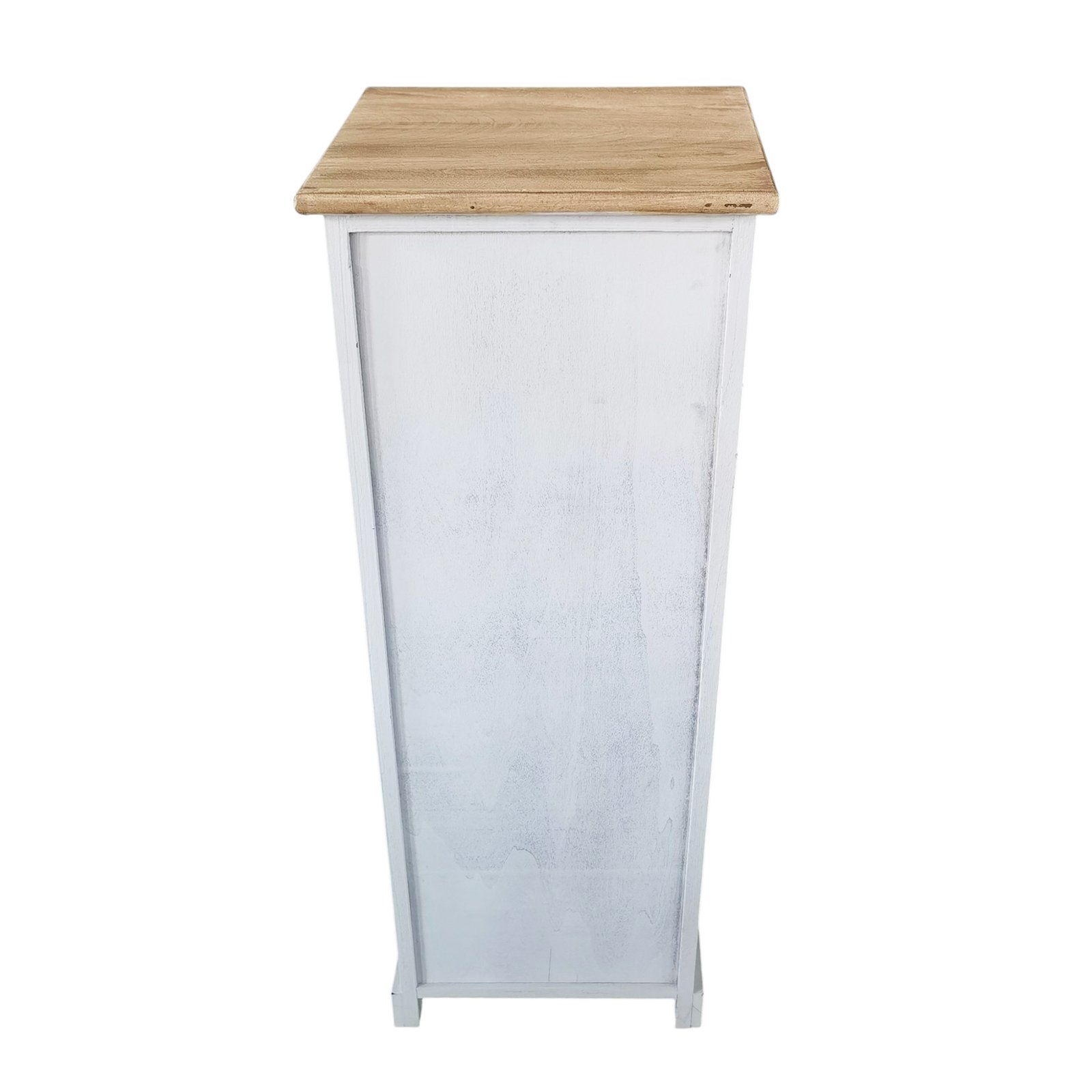 Mobiletto cassettiera 2 cassetti e anta in legno 32x29x88 cm bianco - LYRA