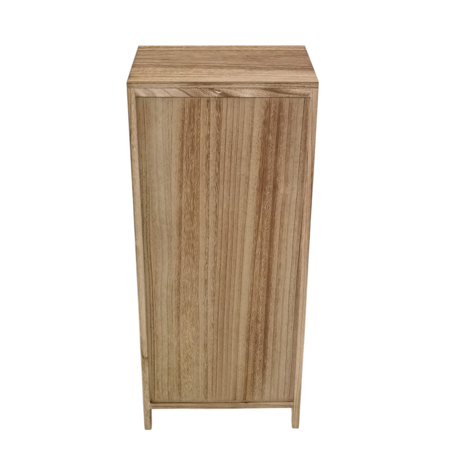 Mobiletto in legno con 2 cassetti e anta in intreccio naturale 34x25x78,5 cm - PERONNOR Mobiletto in legno con 2 cassetti e anta in intreccio naturale 34x25x78,5 cm - PERONNOR