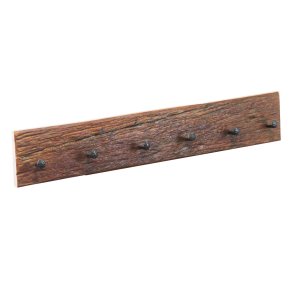 Appendiabiti da parete rustico in legno riciclato con ganci 90x8x15 cm - ELERNOR Appendiabiti da parete rustico in legno riciclato con ganci 90x8x15 cm - ELERNOR