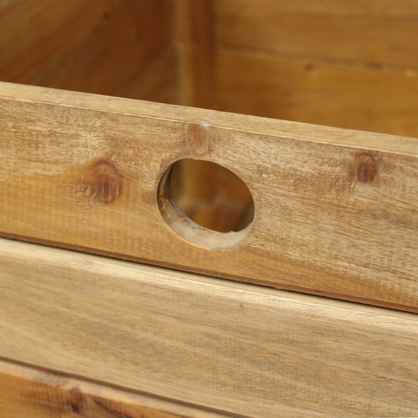 Set 3 cassette portaoggetti in legno di mogano naturale 44x37x30 cm - TOROTHAS Set 3 cassette portaoggetti in legno di mogano naturale 44x37x30 cm - TOROTHAS