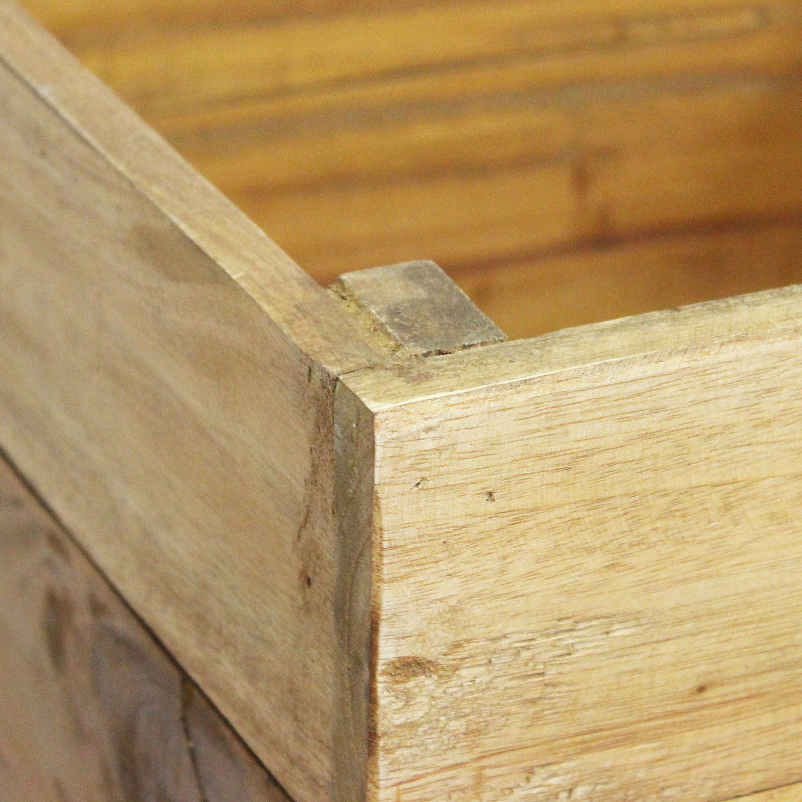 Set 3 cassette modulari in legno di mogano stile rustico 38x36x29,5 cm - CORARSOR