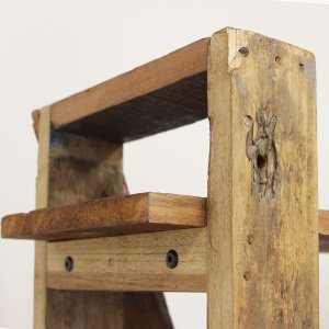 Libreria rustica in legno riciclato 4 ripiani 80x30x160 cm - ORARMOND Libreria rustica in legno riciclato 4 ripiani 80x30x160 cm - ORARMOND