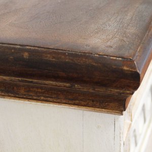 Credenza in legno di mango 2 ante e 2 cassetti stile shabby chic 100x35x90 cm - HELIMOND Credenza in legno di mango 2 ante e 2 cassetti stile shabby chic 100x35x90 cm - HELIMOND