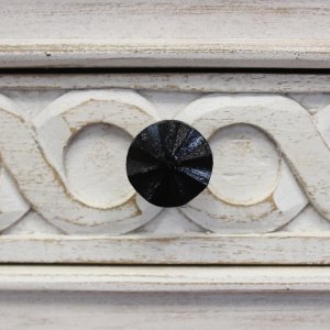 Credenza in legno di mango 2 ante e 2 cassetti stile shabby chic 100x35x90 cm - HELIMOND Credenza in legno di mango 2 ante e 2 cassetti stile shabby chic 100x35x90 cm - HELIMOND