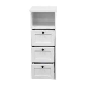 Mobiletto da bagno in legno con vano a giorno e 3 cassetti 81,5x30x30 cm - ZELULCUS Mobiletto da bagno in legno con vano a giorno e 3 cassetti 81,5x30x30 cm - ZELULCUS