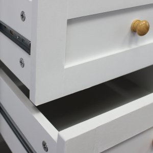 Credenza in legno naturale con ante e cassetti 110 x 39,5 x 78,5 cm - XANERRIEL