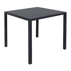 Tavolo da esterno quadrato autolivellante in alluminio 80x80x75 cm antracite - ZELALIA