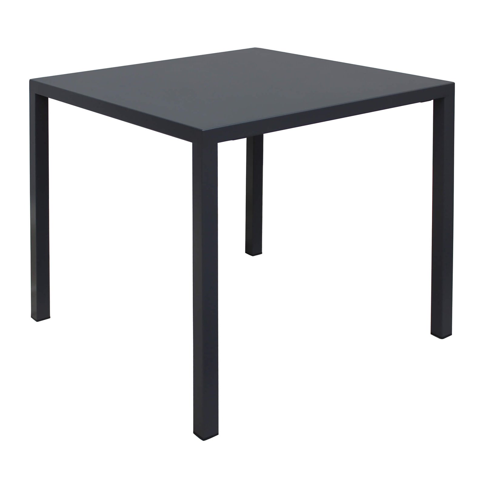 Tavolo da esterno quadrato autolivellante in alluminio 80x80x75 cm antracite - ZELALIA