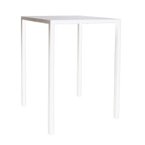 Tavolo alto da esterno in alluminio bianco 80x80x110 cm - ZELALIA Tavolo alto da esterno in alluminio bianco 80x80x110 cm - ZELALIA
