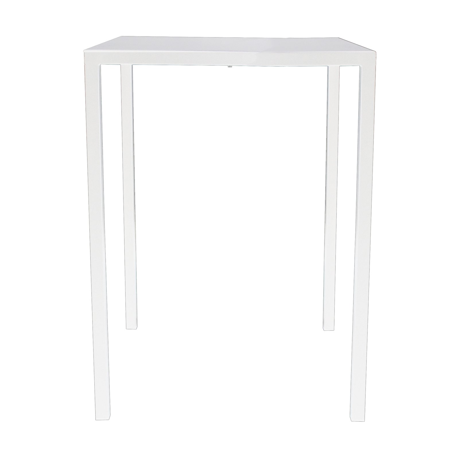 Tavolo alto da esterno in alluminio bianco 80x80x110 cm - ZELALIA Tavolo alto da esterno in alluminio bianco 80x80x110 cm - ZELALIA