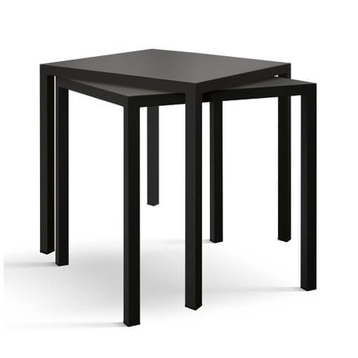 Tavolo da giardino quadrato 70x70 cm autolivellante antracite - ZELALIA Tavolo da giardino quadrato 70x70 cm autolivellante antracite - ZELALIA