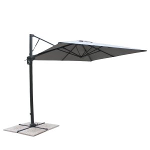 Ombrellone da giardino a braccio decentrato quadrato 300x300 cm in alluminio - CORONVEX Ombrellone da giardino a braccio decentrato quadrato 300x300 cm in alluminio - CORONVEX