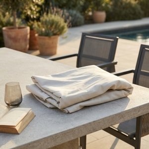 Telo per ombrellone quadrato in poliestere bianco 250 gr 395x395 cm - QUORONSOR