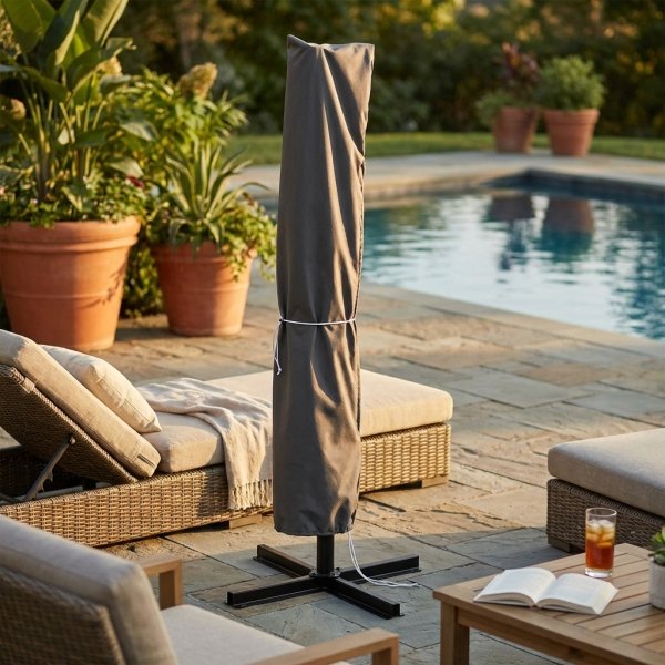 Telo di copertura per ombrellone da giardino 4x4 m - KALUNMAR
