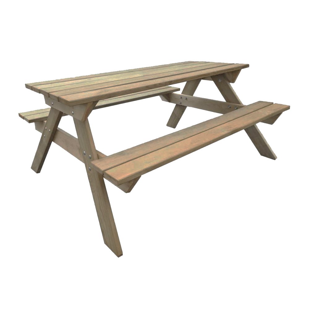 Tavolo da picnic in pino impregnato con panche 200x148x70 cm - PICNIC Tavolo da picnic in pino impregnato con panche 200x148x70 cm - PICNIC