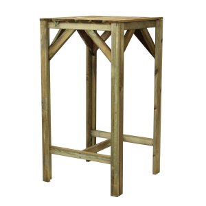 Tavolino alto da esterno in pino impregnato 60x60x110 cm - ELEVATE