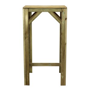 Tavolino alto da esterno in pino impregnato 60x60x110 cm - ELEVATE