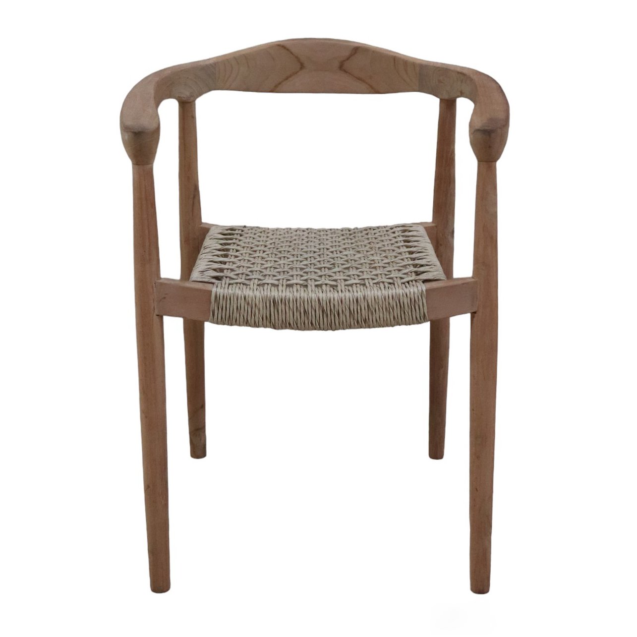 Poltrona da esterno in teak con seduta intrecciata 59 x 54 x 78 cm - BELANOR Poltrona da esterno in teak con seduta intrecciata 59 x 54 x 78 cm - BELANOR