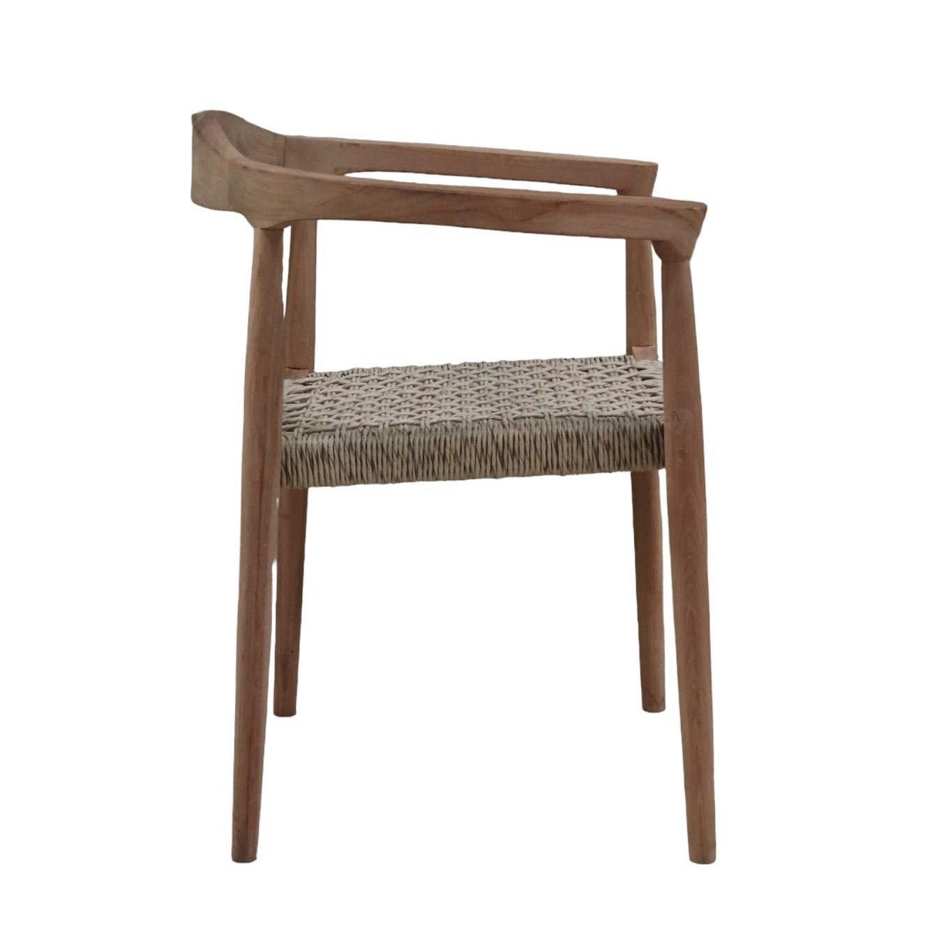 Poltrona da esterno in teak con seduta intrecciata 59 x 54 x 78 cm - BELANOR Poltrona da esterno in teak con seduta intrecciata 59 x 54 x 78 cm - BELANOR