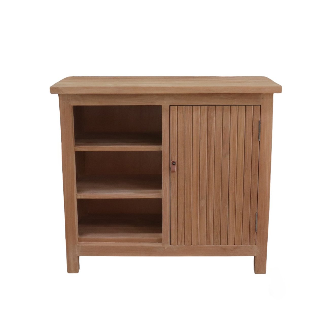 Mobile contenitore da esterno in teak con anta scorrevole e ripiani 90x37,5x80 cm - PEROVEX Mobile contenitore da esterno in teak con anta scorrevole e ripiani 90x37,5x80 cm - PEROVEX