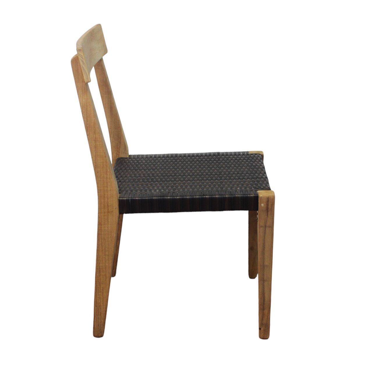 Sedia da giardino in teak con seduta intrecciata in corda 55x55x88 cm - TORULMOND Sedia da giardino in teak con seduta intrecciata in corda 55x55x88 cm - TORULMOND