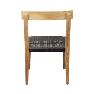 Sedia da giardino in teak con seduta intrecciata in corda 55x55x88 cm - TORULMOND Sedia da giardino in teak con seduta intrecciata in corda 55x55x88 cm - TORULMOND