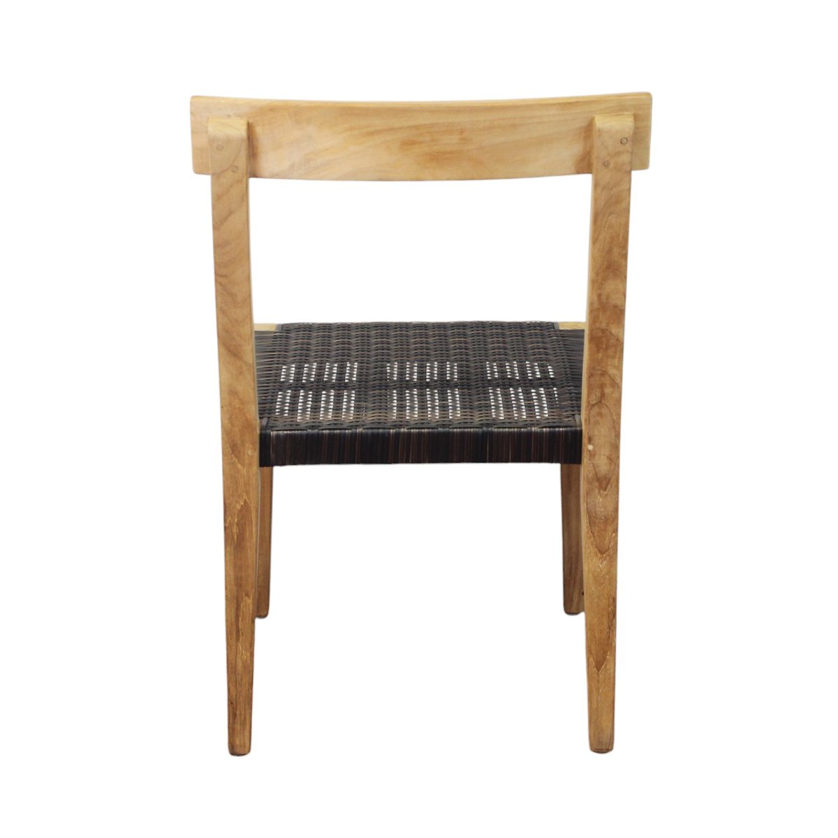 Sedia da giardino in teak con seduta intrecciata in corda 55x55x88 cm - TORULMOND Sedia da giardino in teak con seduta intrecciata in corda 55x55x88 cm - TORULMOND