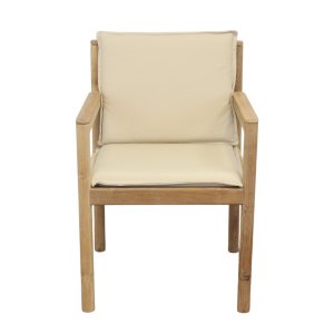 Poltrona da giardino impilabile in teak con cuscini 59x60x80 cm - TORURVEX Poltrona da giardino impilabile in teak con cuscini 59x60x80 cm - TORURVEX