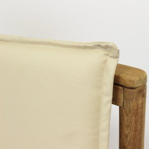 Poltrona da giardino impilabile in teak con cuscini 59x60x80 cm - TORURVEX Poltrona da giardino impilabile in teak con cuscini 59x60x80 cm - TORURVEX
