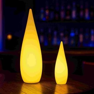 Lampada da terra a goccia con luce RGB e telecomando per esterni Ø 42 x 152 cm - ELODOR