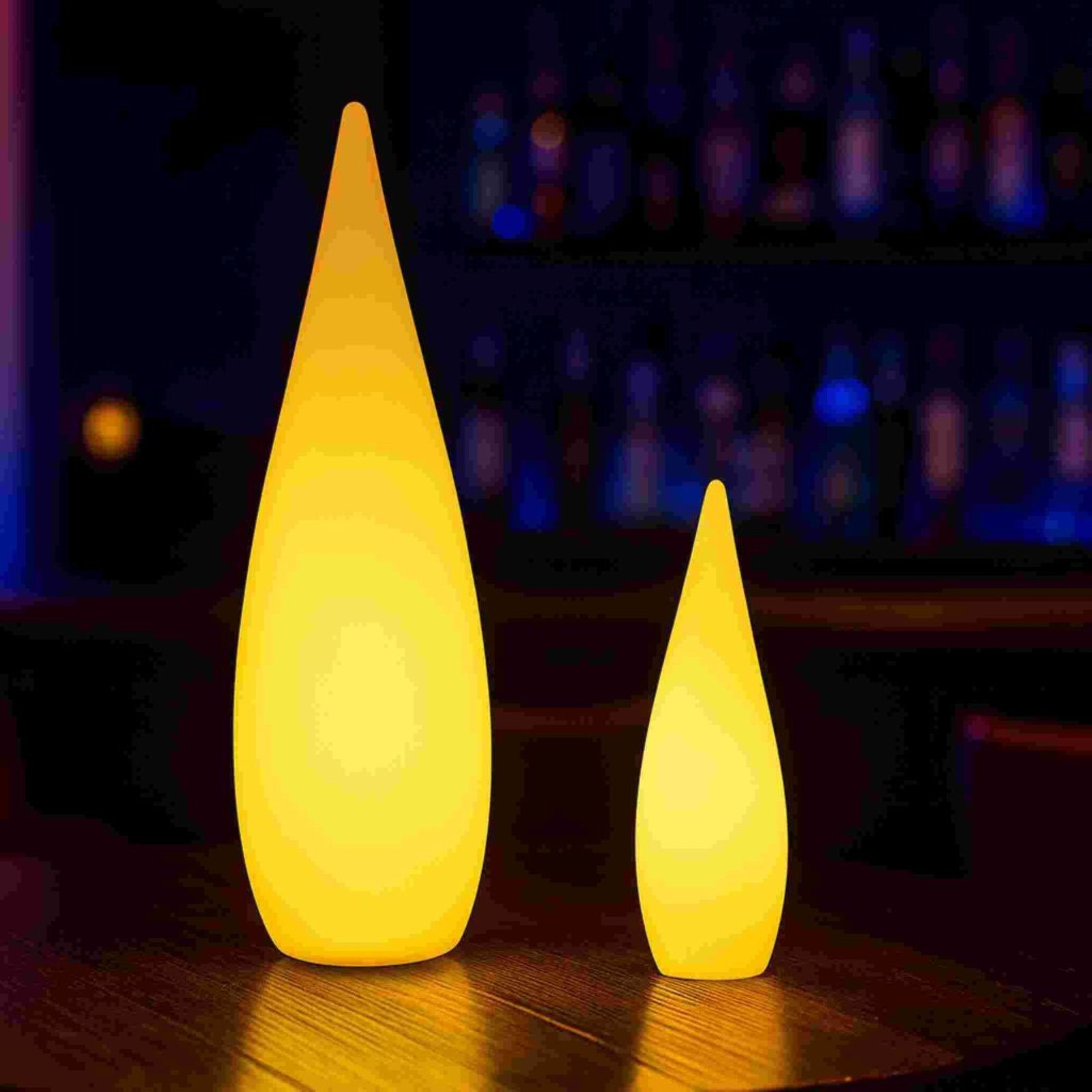 Lampada da terra a goccia con luce RGB e telecomando per esterni Ø 42 x 152 cm - ELODOR