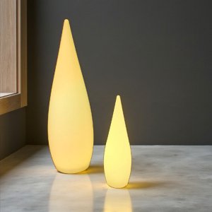 Lampada da terra a goccia RGB con telecomando, ricaricabile USB, Ø 39 x 120 cm - ELODOR