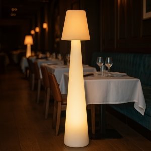 Lampada da esterno a piantana LED RGB con telecomando, ricaricabile USB, Ø 40 x 152 cm - ISITHAS