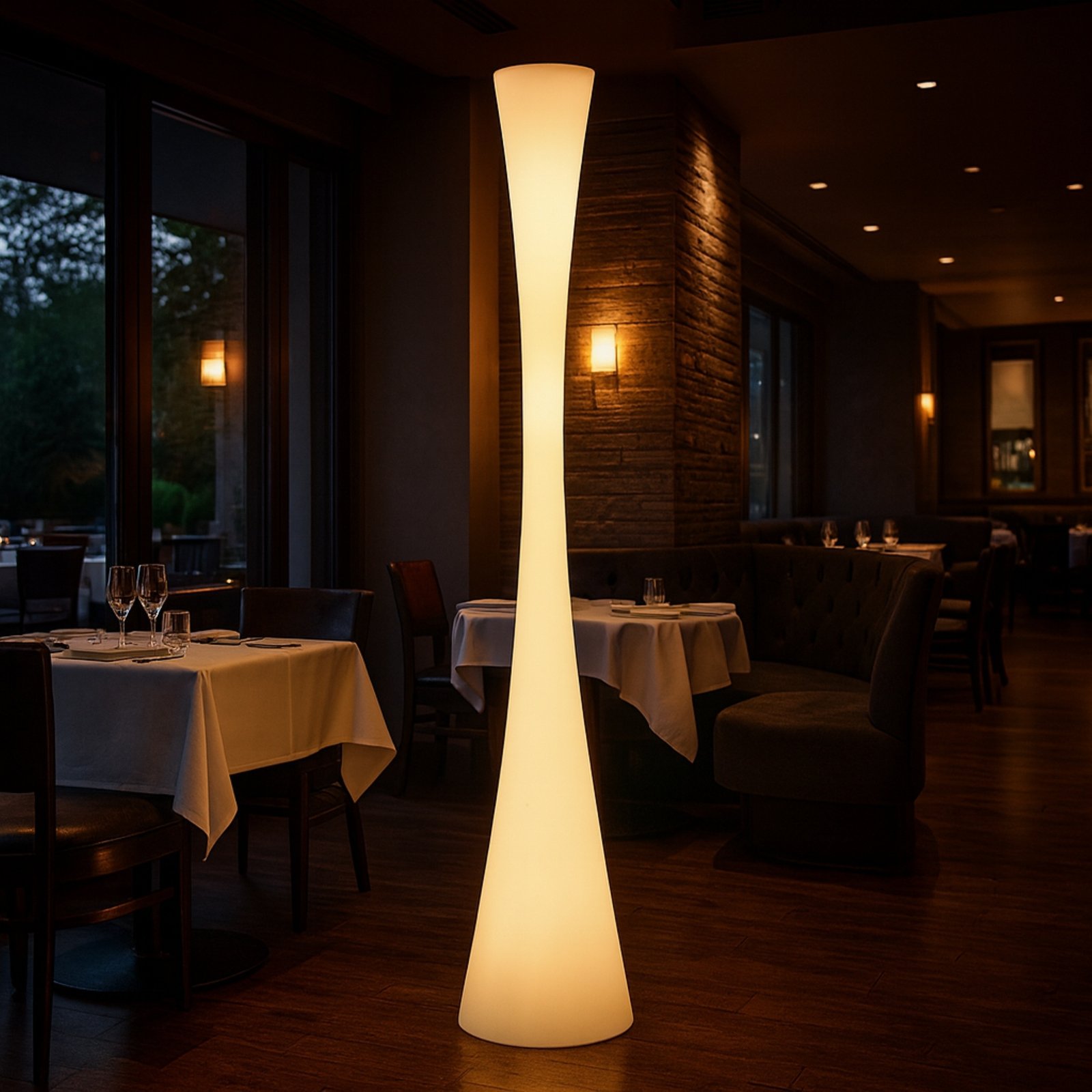 Lampada da terra da esterno LED RGB con telecomando ricaricabile Ø 35 x 173 cm - JARANZIO