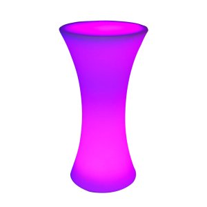 Tavolino alto luminoso RGB da esterno ricaricabile USB Ø 58x110 cm - MARANDIL