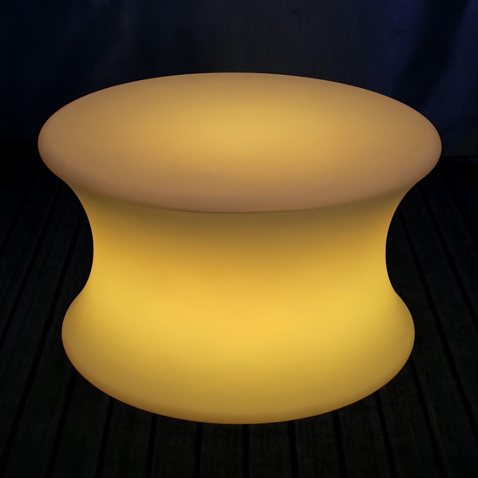 Tavolino luminoso da esterno RGB con telecomando ricaricabile Ø 40 x 70 cm - VALILLUNA