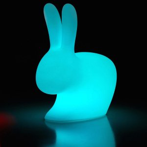 Lampada coniglio LED RGB da esterno ricaricabile USB con telecomando cm 26x45x52 - SELITHAS