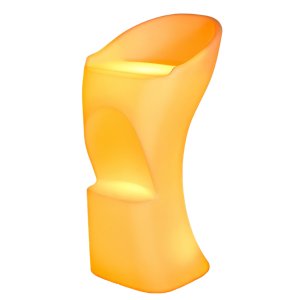 Sgabello luminoso RGB da bar per esterni ricaricabile USB cm 40x45x80 - QUORALRIEL
